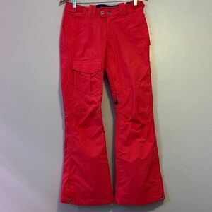 North Face Cargo Flare Ski Snowboard Y2K Pink Waterproof Insulated Pant Sz Small